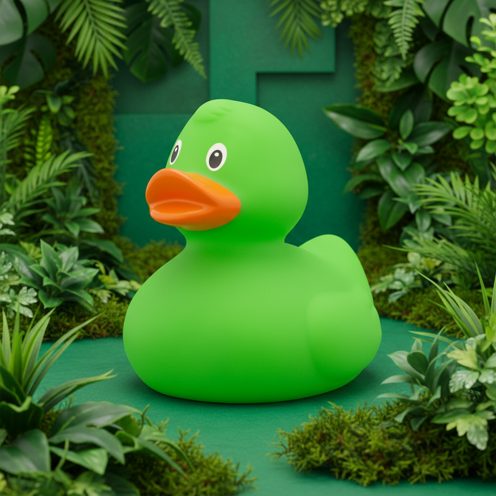 Classic green duck