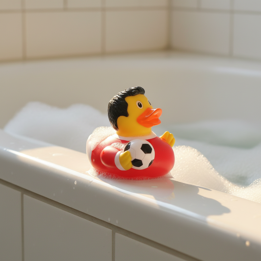 Canard Footballeur Rouge