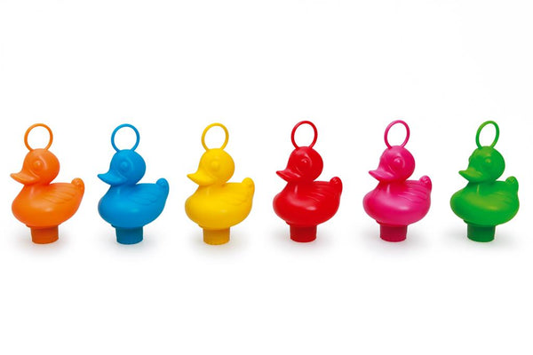 Lot de 6 Canards de Pêche aux Canards - Arc en Ciel