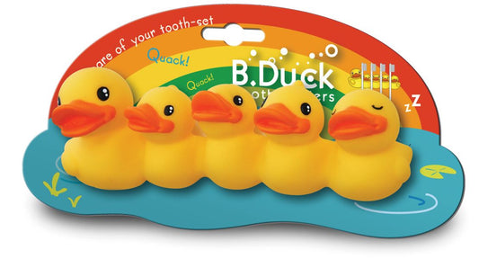 Dot cepillo de dientes Family Duck amarillo