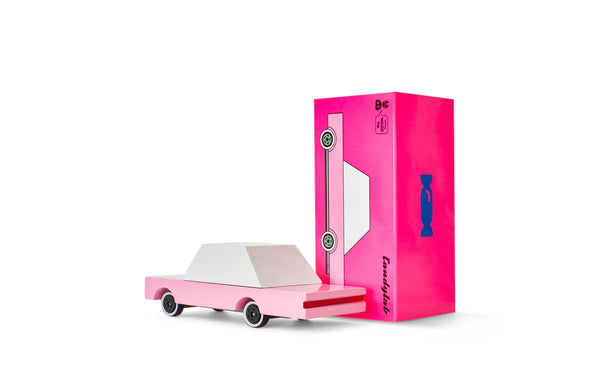Candycar World - Berlina rosa in legno