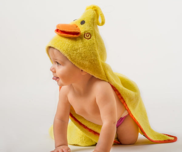 Capa de baño de pato amarillo