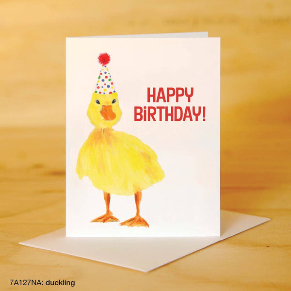 Biglietto di auguri di compleanno a forma di anatra