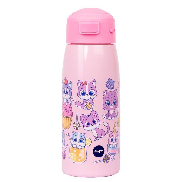 Gourde inox avec paille Enfant – chat "Cats & Sweets"