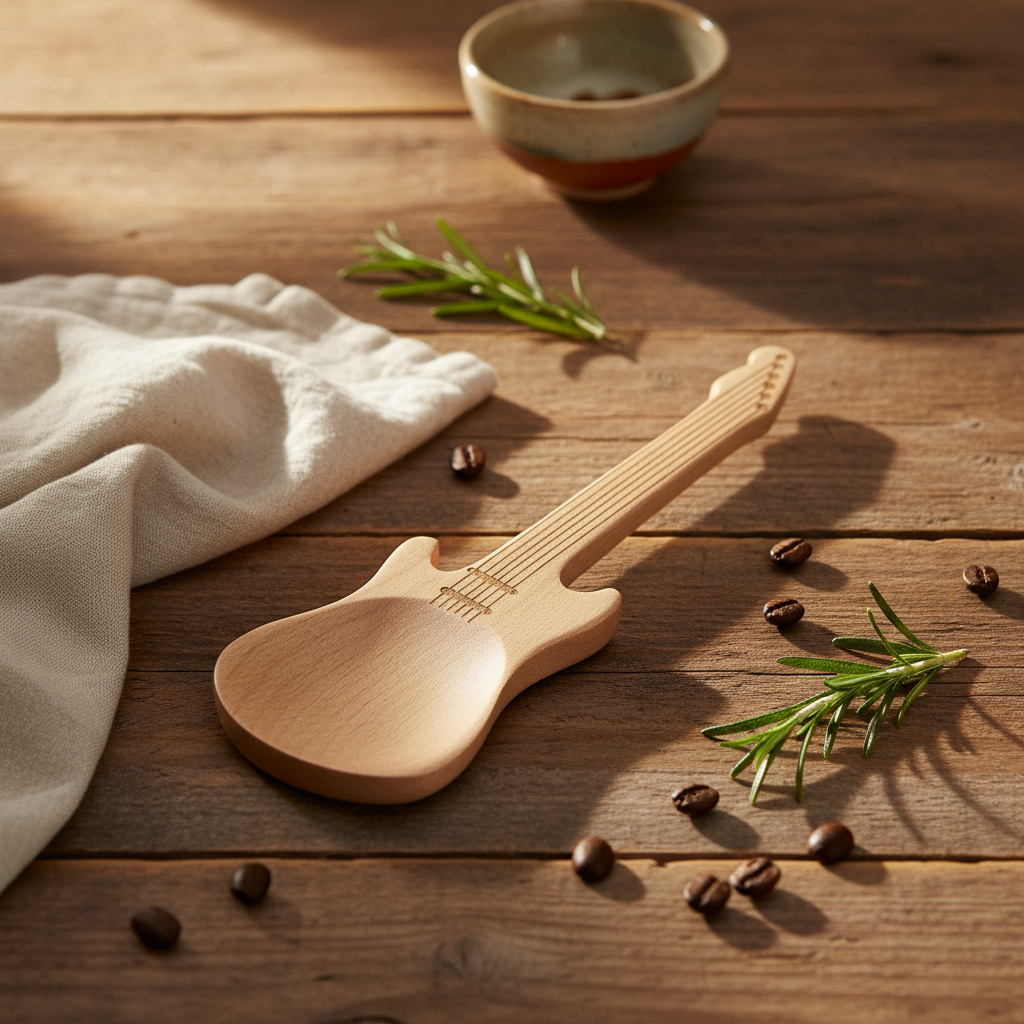 Colher de madeira de guitarra elétrica