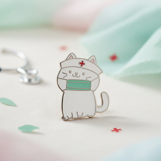 Pin de gato enfermero