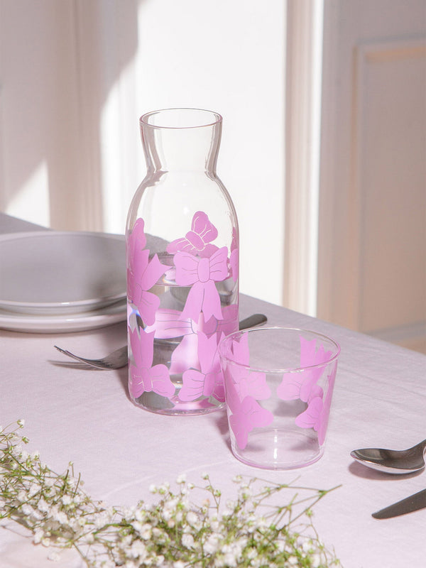 Bow Jar & Glass