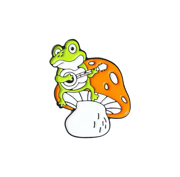 pins grenouille barde sur champignon