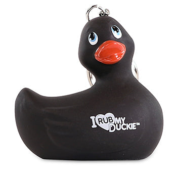 Keychain de pato negro "Me froto a mi pato"