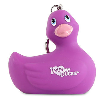 Keychain de pato púrpura "Me froto a mi pato"