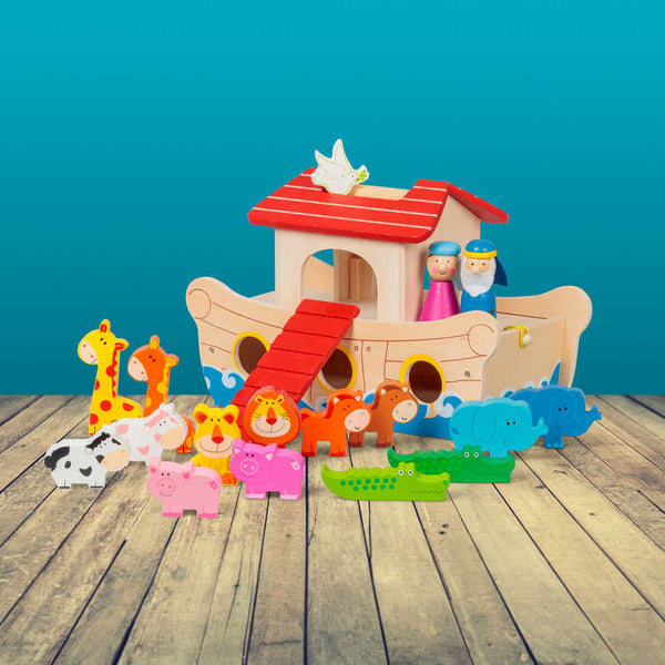 Set da gioco in legno dell'Arca di Noè