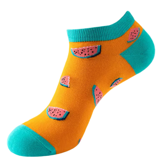 Watermelon Slice Short Socks