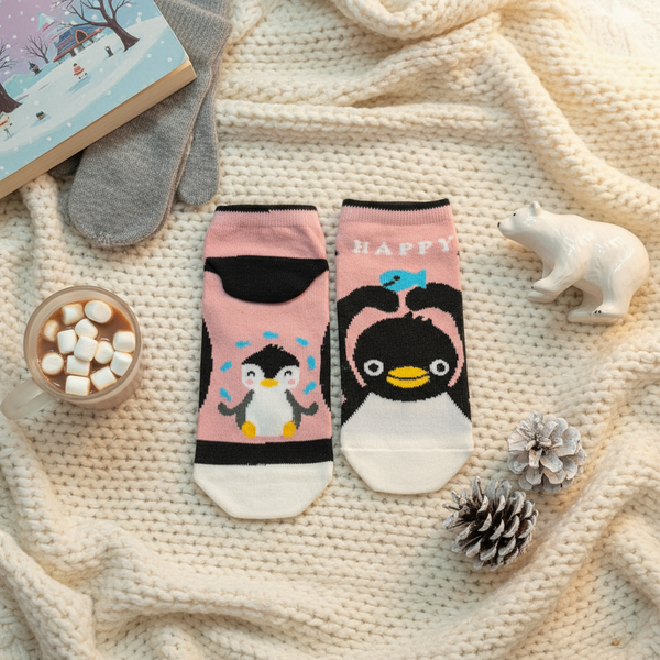Calcetines de pingüino feliz