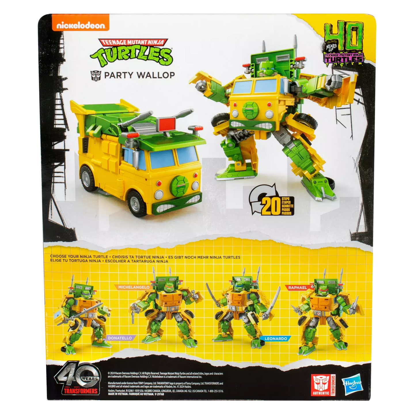 Transformers Colaborativo Tortugas Ninja Adolescentes Mutantes x Transformers Fiesta Wallop