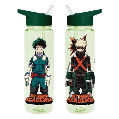 Botella de agua de My Hero Academia: Izuku y Bakugo