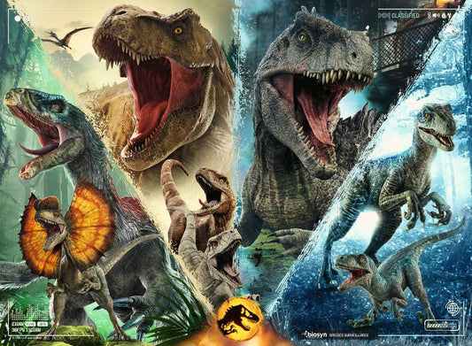 Rompecabezas de Jurassic World: especies de dinosaurios