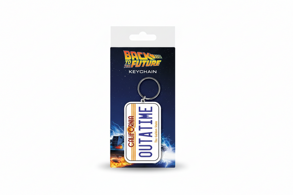 BACK TO THE FUTURE License Plate Porte-Clés Caoutchouc