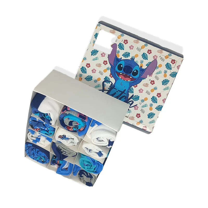 Caja de regalo con calendario de Lilo y Stitch: 12 pares de calcetines