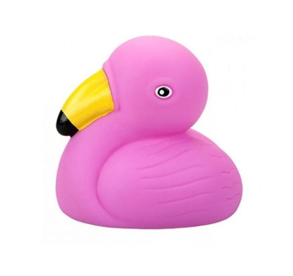 Piccolo fenicottero rosa da bagno