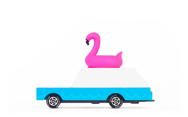 Candycar World Macchinina in legno - Fenicottero rosa