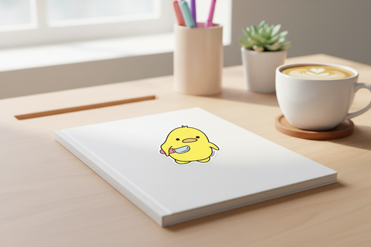 Sticker Canard avec Couteau