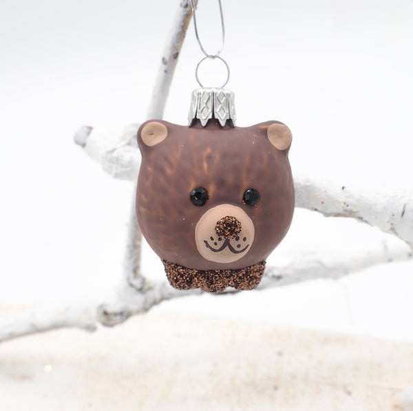 Boule de Noël Tête Ours Brun