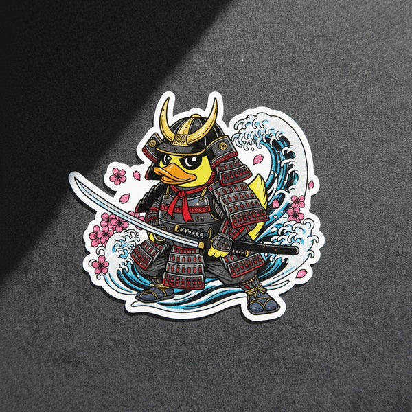 Sticker Autocollant Canard Samouraï – Honneur & Courage