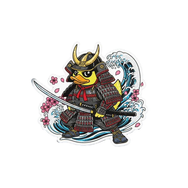 Sticker Autocollant Canard Samouraï – Honneur & Courage