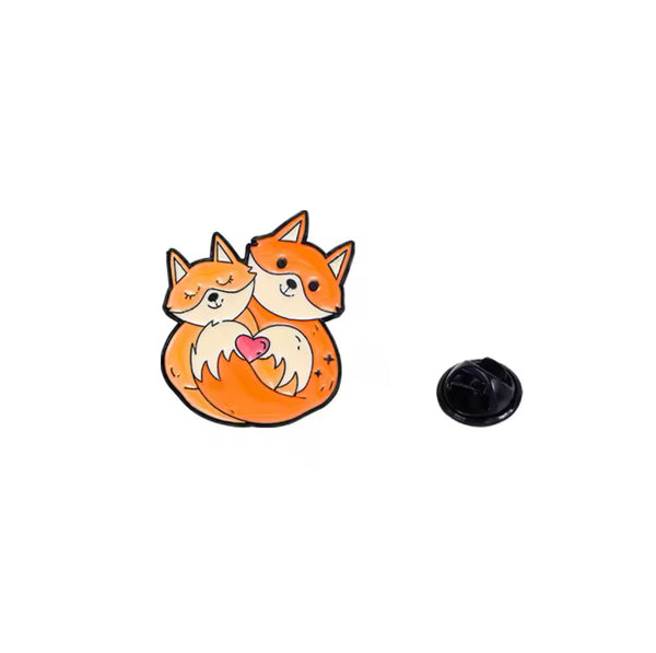 pins renards amoureux