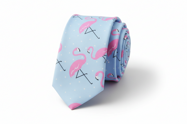 Corbata de flamenco rosa