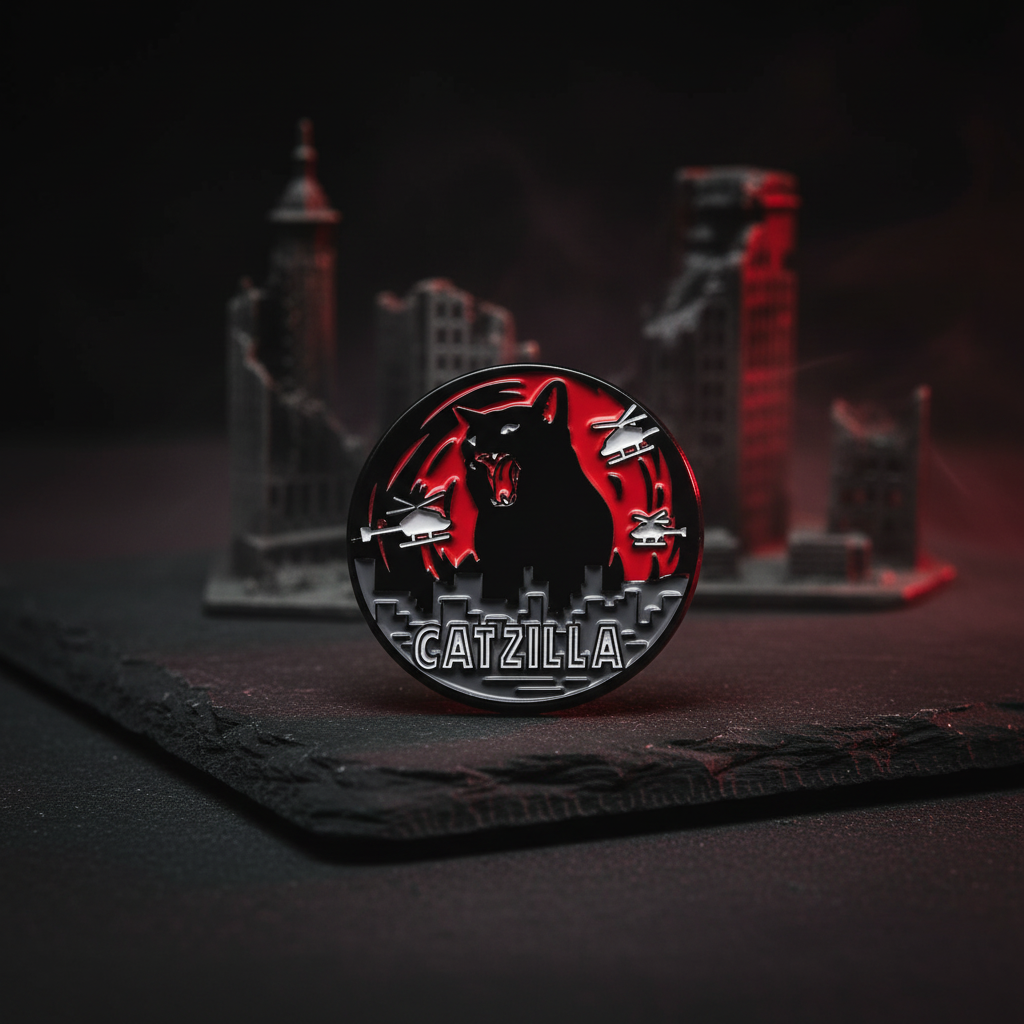 Pin de gato Catzilla