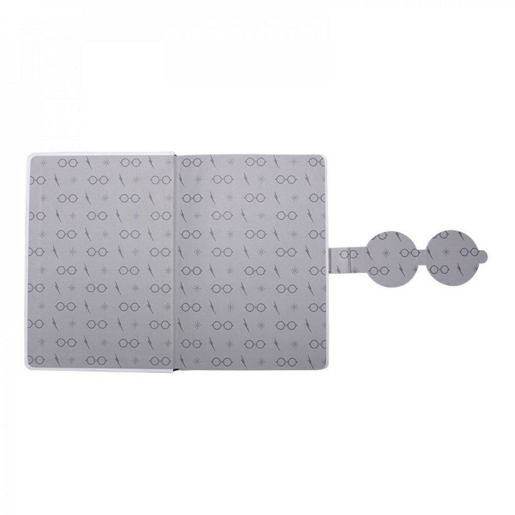 Cuaderno de Harry Potter - Rayo y gafas en relieve