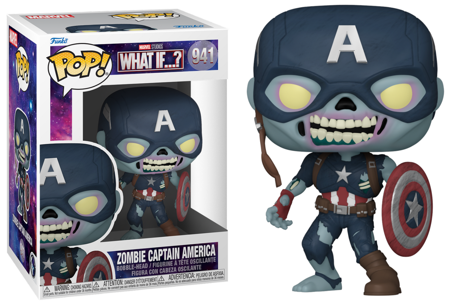 pop zombie captain america with shield 941