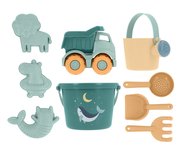 Ensemble de jouets de plage Baleine Sarcelle