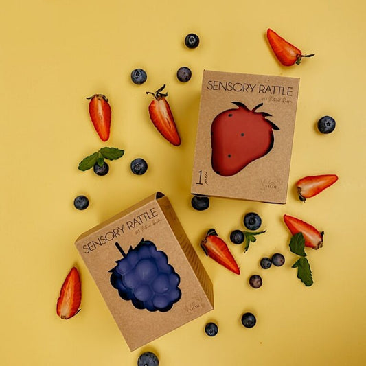 Brinquedo sensorial de despertar de frutas