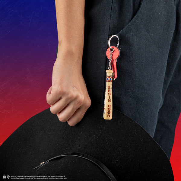 Porte-clés batte de baseball Harley Quinn