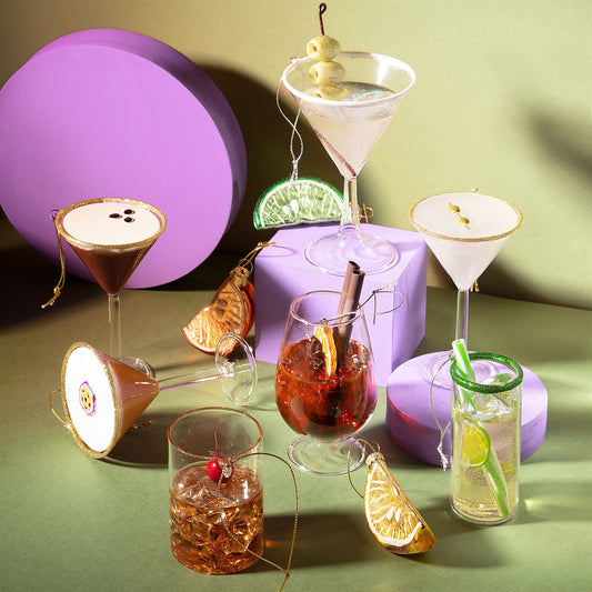 Decoración colgante de cóctel Martini de maracuyá