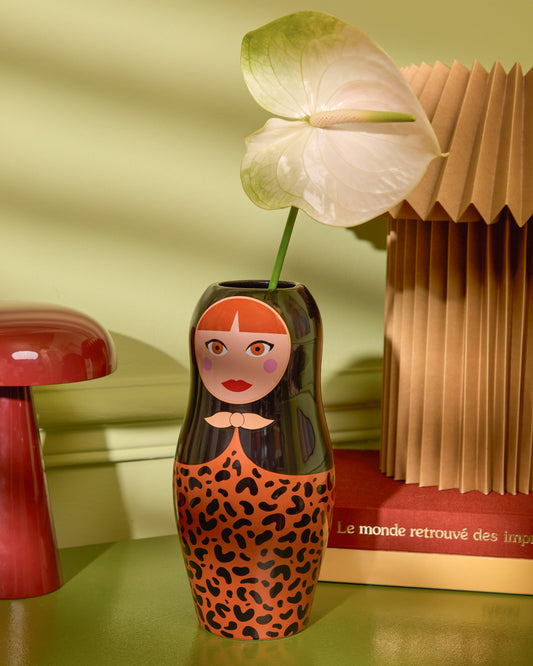 Vase Dolls Leopard