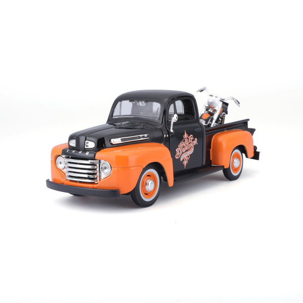 1:24 HARLEY DAVIDSON 1958 FORD F-1 PICKUP WITH 1958 FLH DUO GLIDE