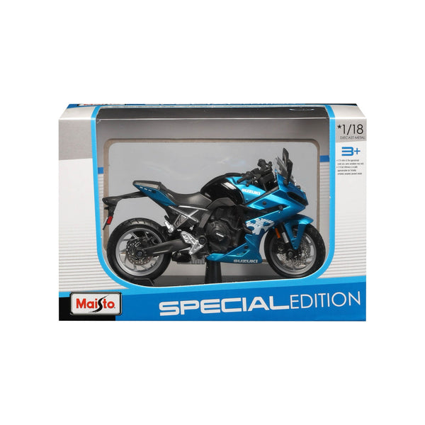 DISTRIBUTEUR DE 18 PIÈCES POUR MOTO SUZUKI GSX-8R À L'ÉCHELLE 1:18