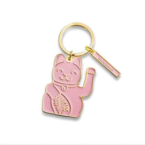 porte cles chat chanceux rose donkey 400932 4260407135668
