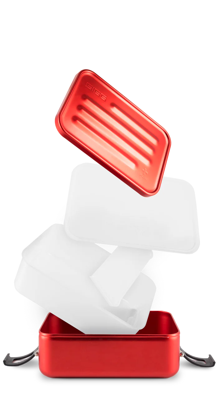 Lunch box Metal food box Green