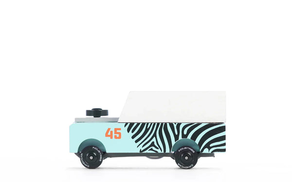Candycar World Macchinina in legno - Mini Zebra Drifter