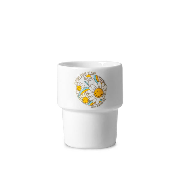 Tazza Smiley con fiori della mente positiva