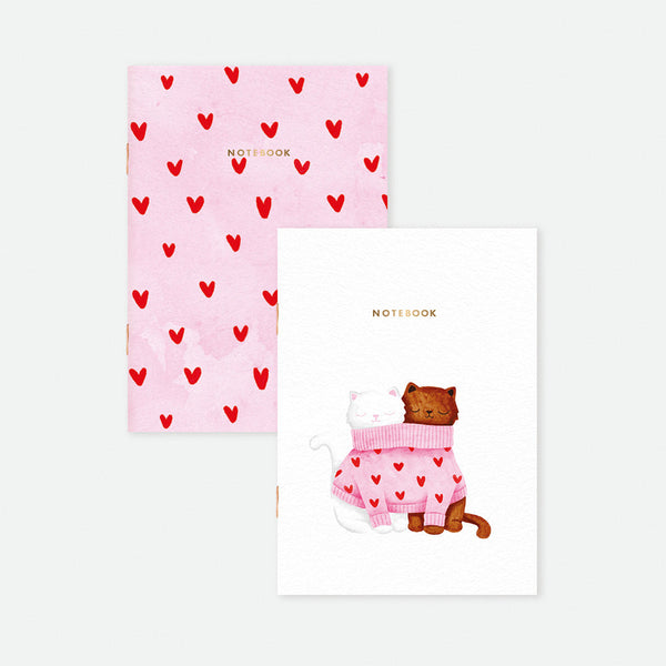 Duo Together Cats - Pocket Notebook A6 DUO