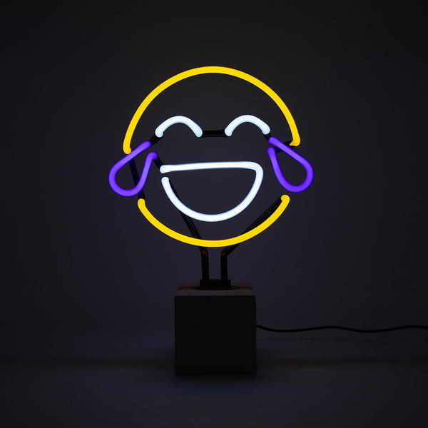 Neon sign 'Laugh Emoji'