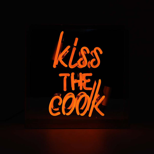 Néon KISS THE COOK Orange Locomocean | Boutique d'objets cadeaux designs