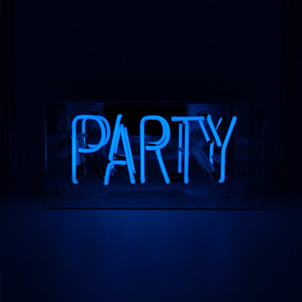 Néon PARTY Bleu Locomocean | Boutique d'objets cadeaux designs