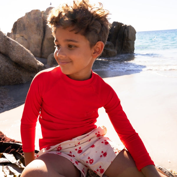 Bundle Swimwear - Red/Beige - Crabby