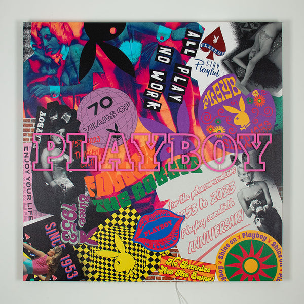 Playboy X Locomocean Collage Wall Art (LED Neon)